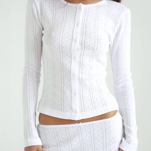 Cou Cou Intimates Pointelle Cardigan M
